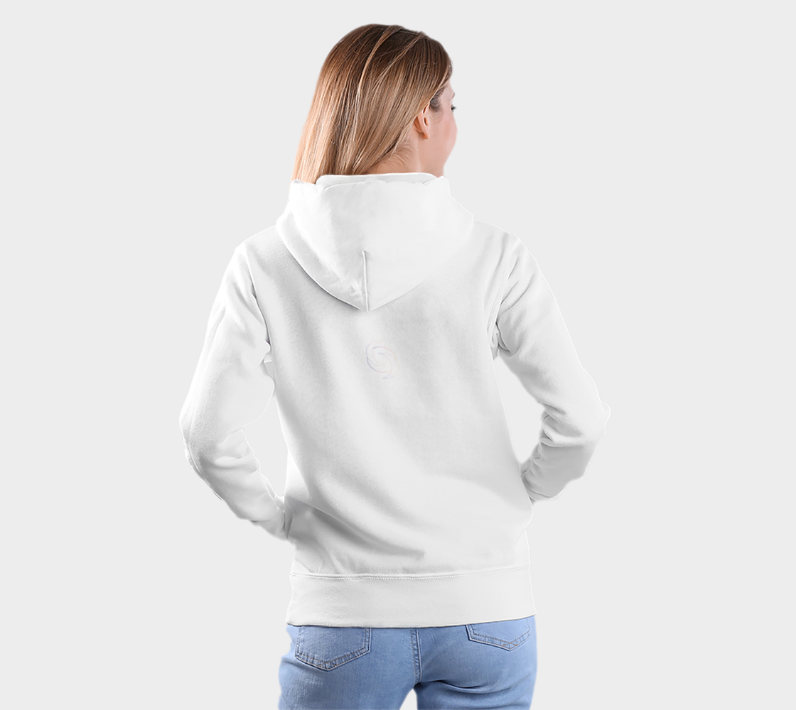 BACK OF WHITE HOODIE